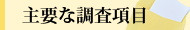 主要な調査項目